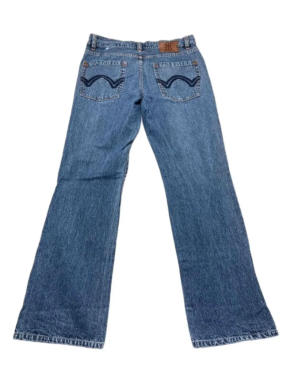 Vintage Micros Blue Denim Flared Jeans Size 34x32